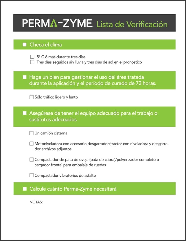 Lista de verificación imprimible de Perma-Zyme para propietarios de viviendas